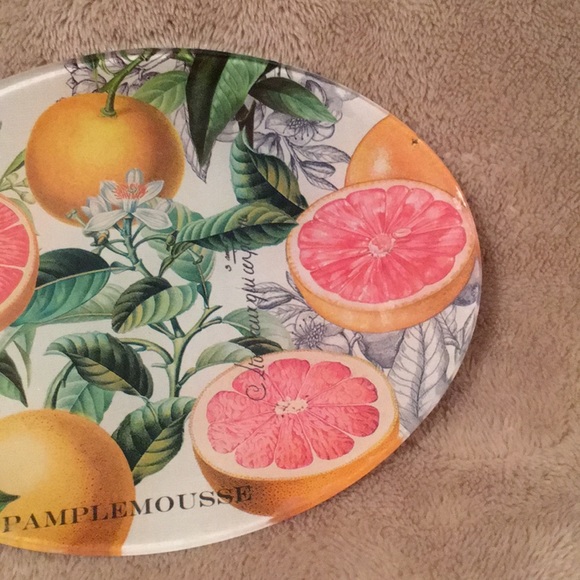 Citrus Glass Oval Trinket Soap Dish NWOT - Picture 3 of 6